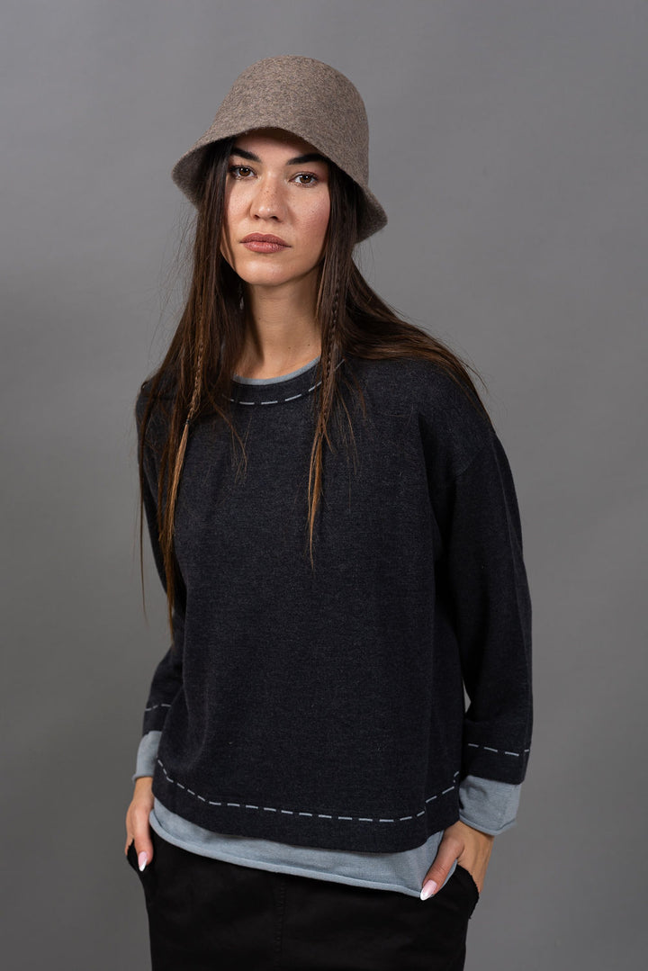 סריג נגה 2185 | אפור כהה