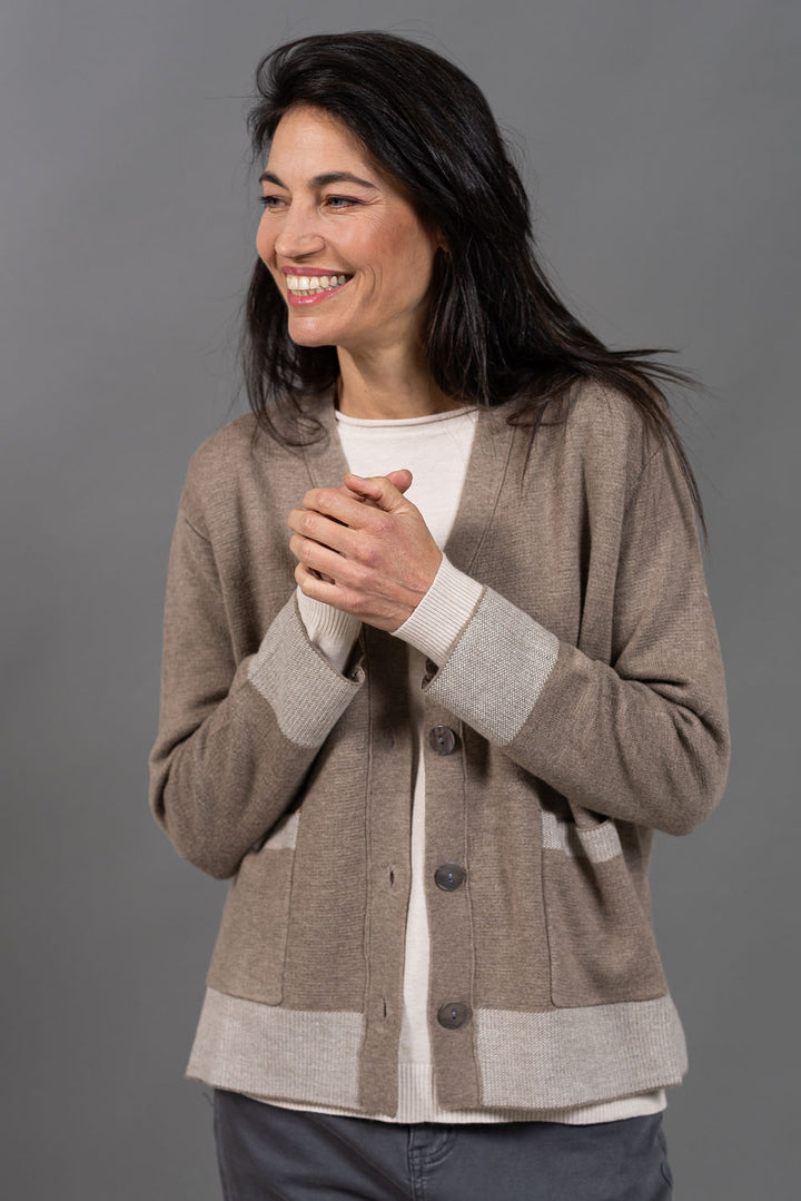 קרדיגן איתן 8600 | חאקי