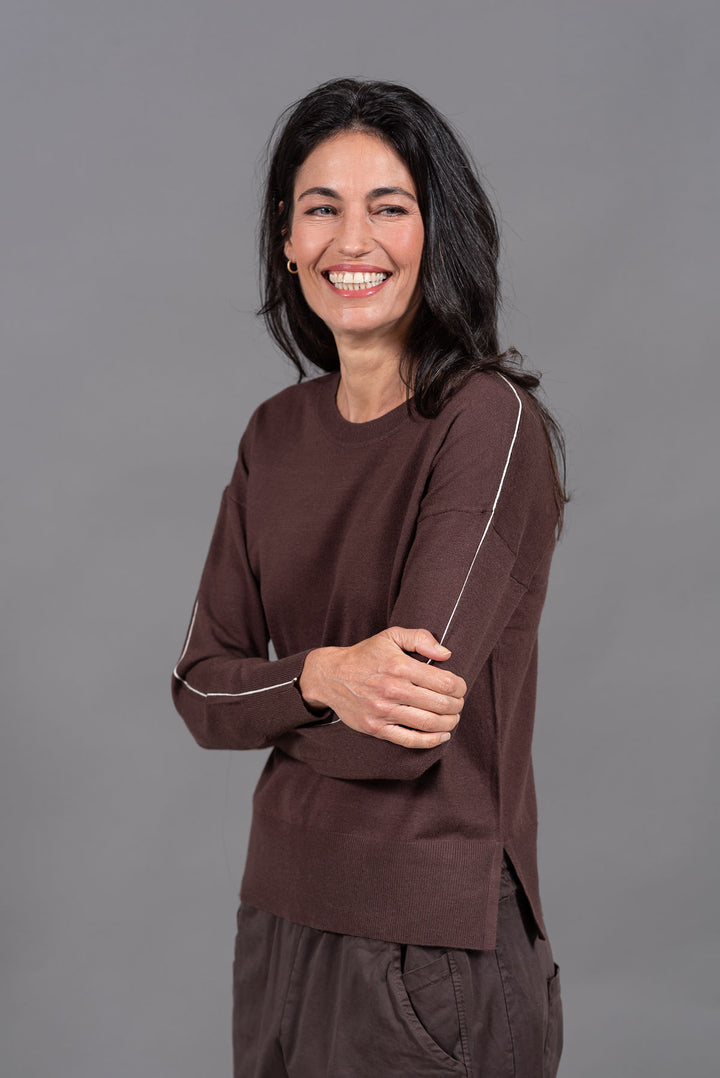 סריג אורן 6188 | חום שוקולד